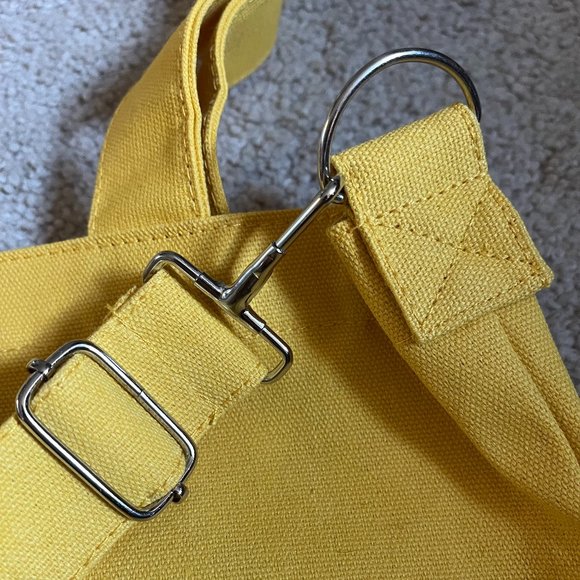 Vibrant Yellow *Strawberry* Tote, Full Zipper, Adjust or Remove Strap, NWOT - Picture 7 of 9